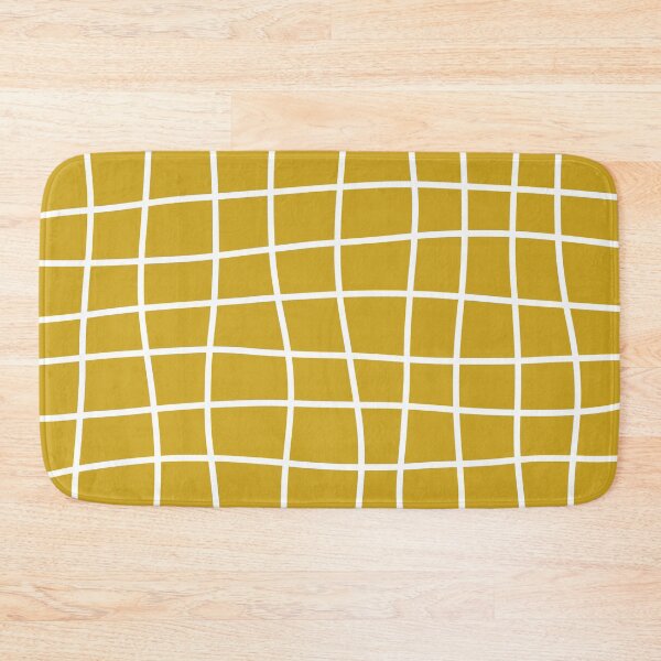 Item preview, Hand Drawn Grid (white/mustard yellow) designed and sold by Design Minds Boutique.
