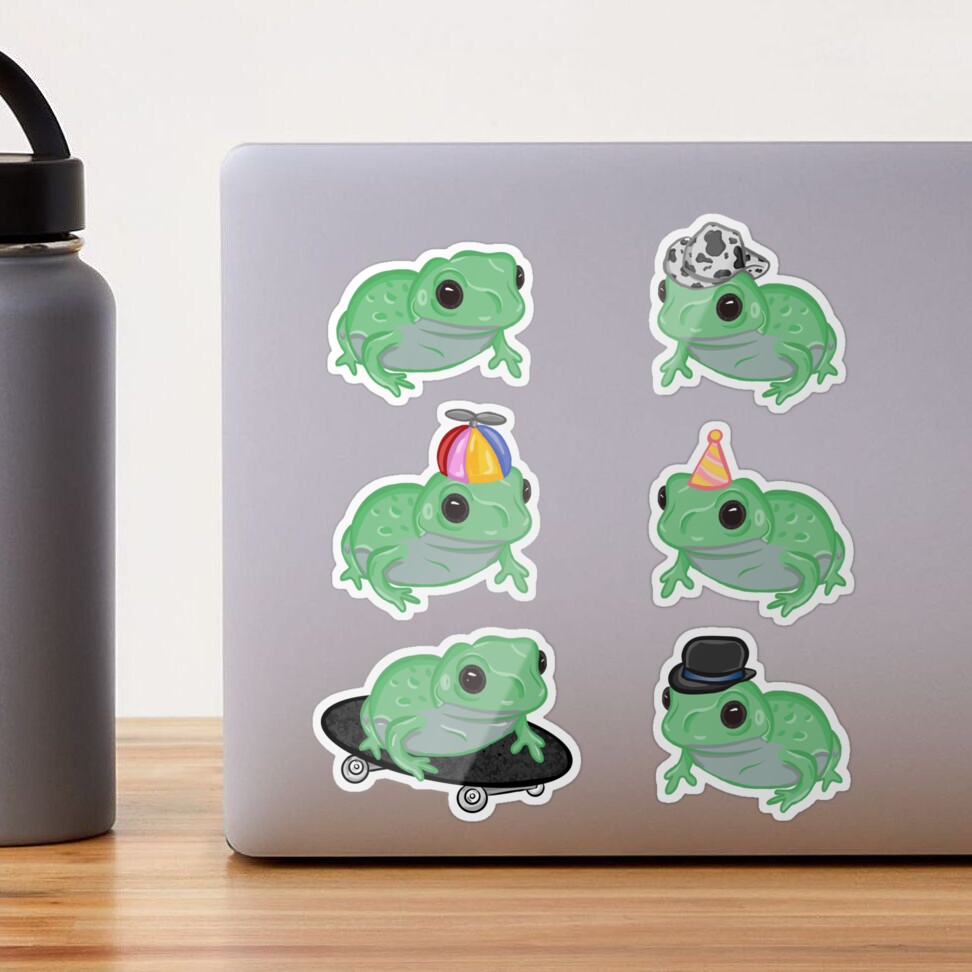 Frog Lover Sticker Pack Sticker for Sale by RoserinArt