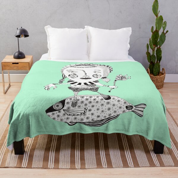 Item preview, Flying Fish Rug designed and sold by Ceyda Duruturk.