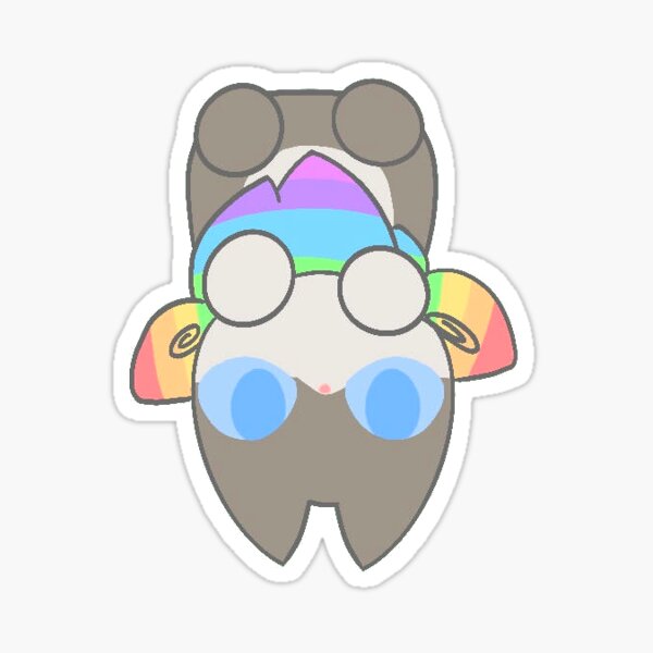 pride rainbow Manx cat with a bandana Sticker