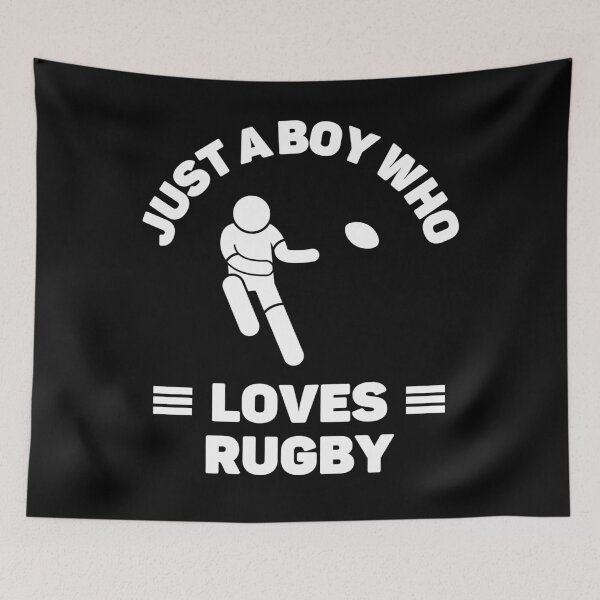 Item preview, Just a boy who loves rugby designed and sold by TheGreenGoat.