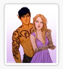 Feyre and Rhysand Tattoos Sticker