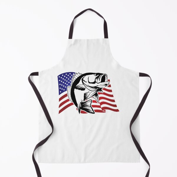 Item preview, Waving American Flag Bass Fish Gift designed and sold by fungear.
