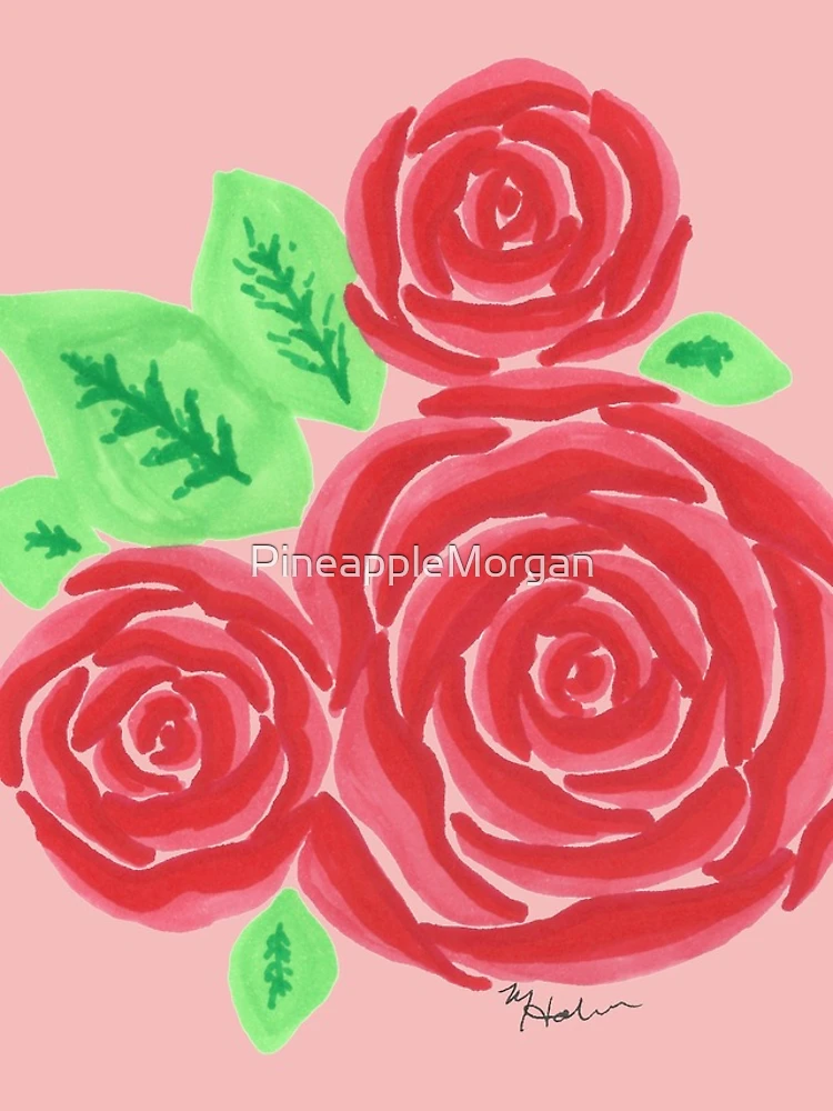 Thumbnail 4 of 4, iPhone Case, Abstract Red Roses designed and sold by PineappleMorgan.