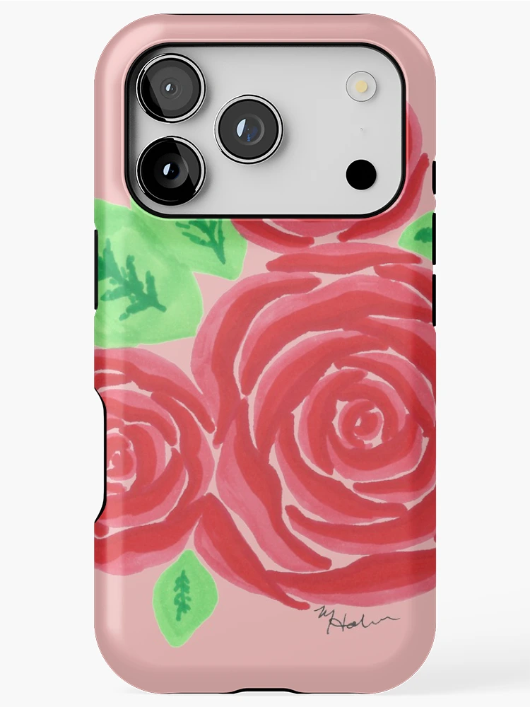 Thumbnail 1 of 4, iPhone Case, Abstract Red Roses designed and sold by PineappleMorgan.