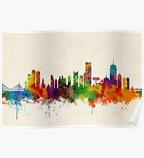 Boston Massachusetts Skyline Poster