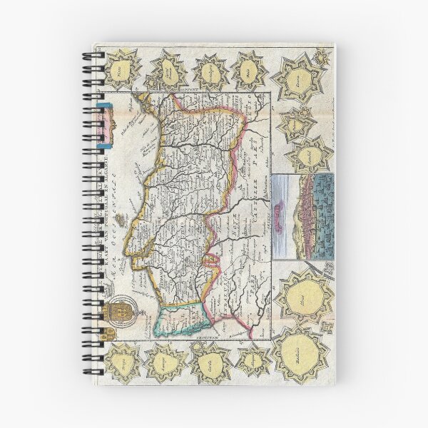 Item preview, Vintage Map of Portugal (1747) designed and sold by BravuraMedia.