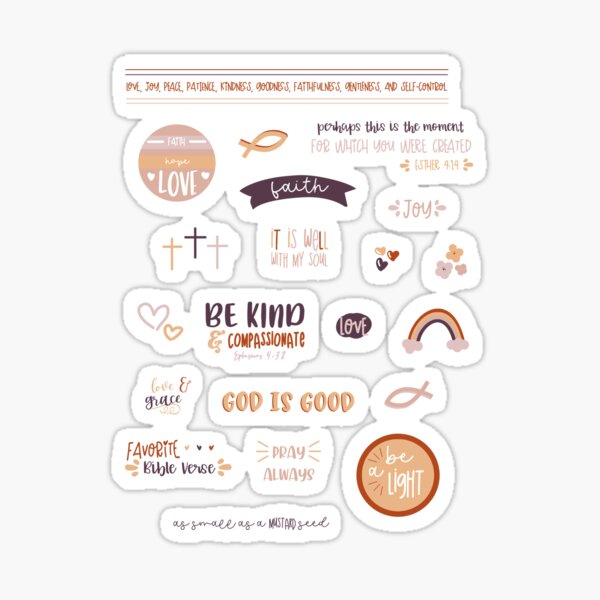 I am With You Always Faith Sticker Sheets, Christian Planner Stickers