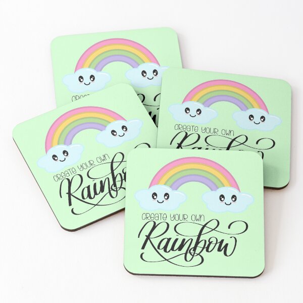 Item preview, Create Your Own Rainbow with Kawaii Cute Clouds in Green designed and sold by Kelly Leung.