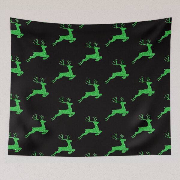Item preview, Bright Green Faux Glitter Reindeer designed and sold by Felicity-K.
