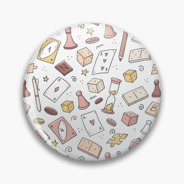 Item preview, Board Game Hand Drawn Seamless Pattern designed and sold by KrisSidDesigns.