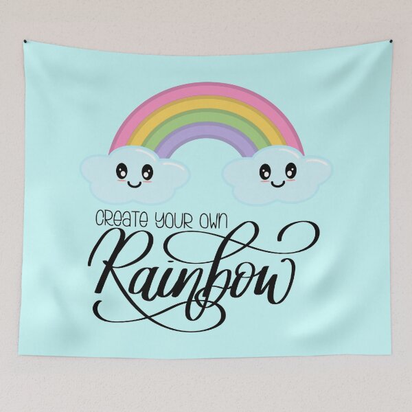 Item preview, Create Your Own Rainbow with Kawaii Cute Clouds in Blue designed and sold by Kelly Leung.
