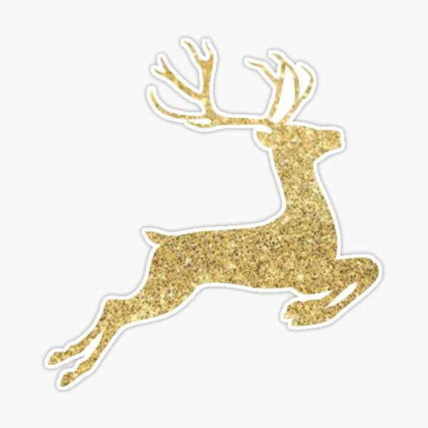 Hobbycraft - Winter Woodland Gold Glitter Foam Reindeer Stickers