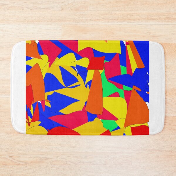 Item preview, Blue red orange yellow green shapes designed and sold by headtrackerart.