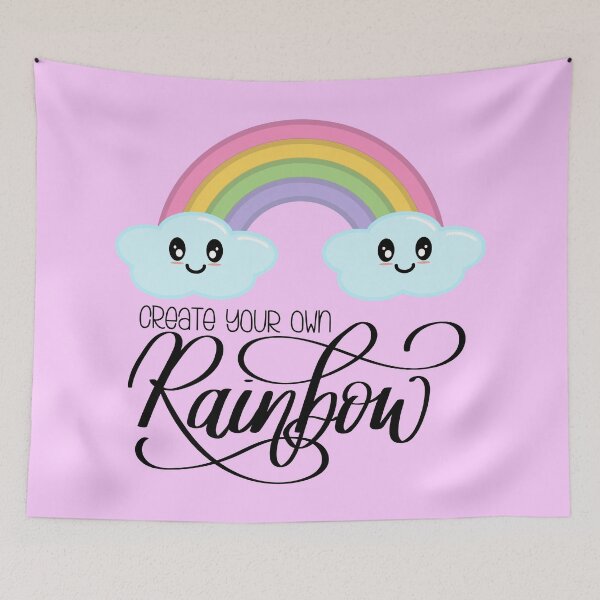 Item preview, Create Your Own Rainbow with Kawaii Cute Clouds in Pink designed and sold by Kelly Leung.