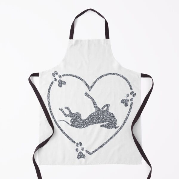 Item preview, Greyhound Roaching Heart Paw Prints Silver Glitter-look designed and sold by GreytGraphicals.