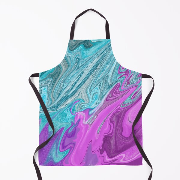 Item preview, Pink teal liquid art pattern designed and sold by headtrackerart.