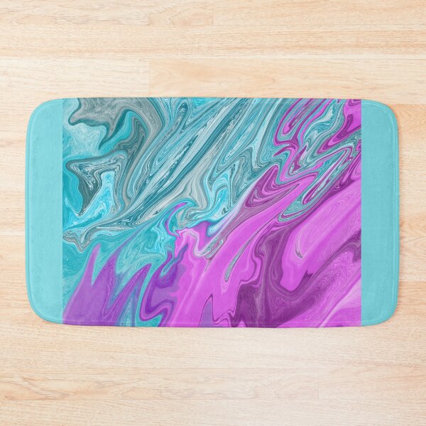Item preview, Pink teal liquid art pattern designed and sold by headtrackerart.