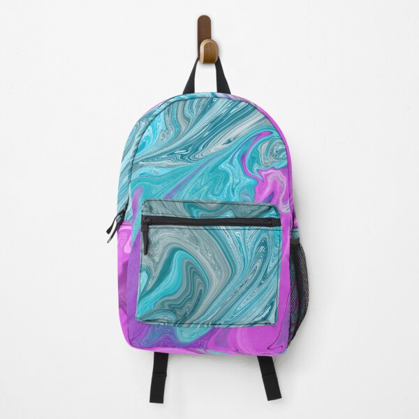 Item preview, Pink teal liquid art pattern designed and sold by headtrackerart.