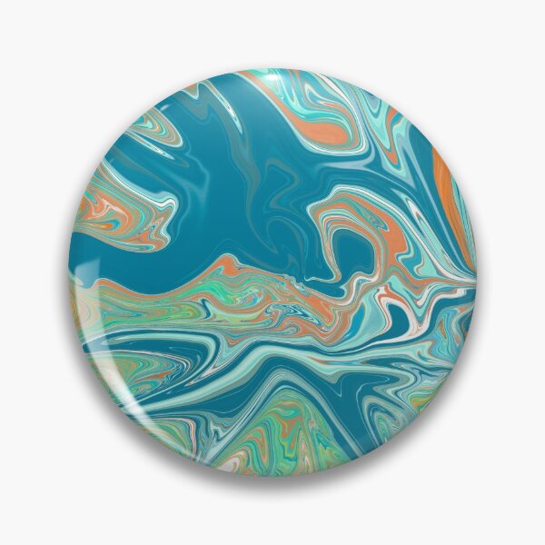 Item preview, Teal yellow orange liquid art designed and sold by headtrackerart.