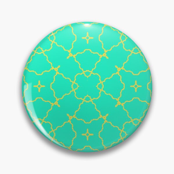 Item preview, Aqua and Gold Repeat Surface Pattern designed and sold by LaRoach Digital Arts.