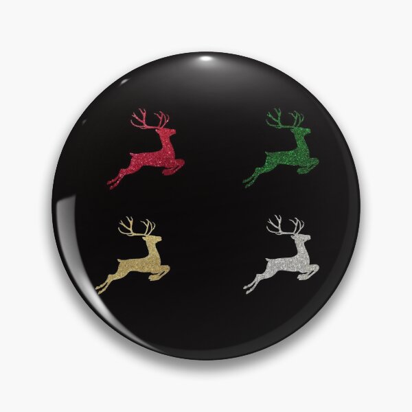 Item preview, Red Green Gold Silver Faux Glitter Christmas Reindeer Pack designed and sold by Felicity-K.