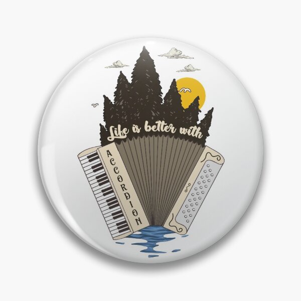 Item preview, Vintage Accordion Player Instrument Landscape Art designed and sold by MrEddie10.