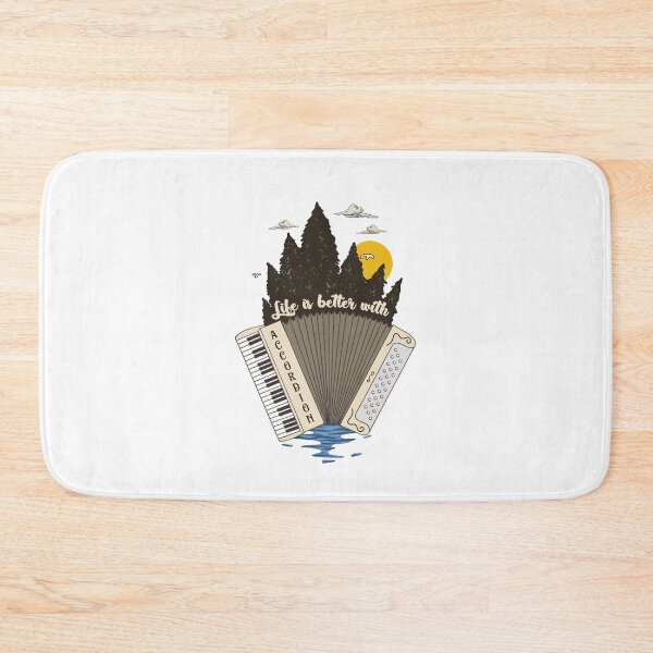 Item preview, Vintage Accordion Player Instrument Landscape Art designed and sold by MrEddie10.
