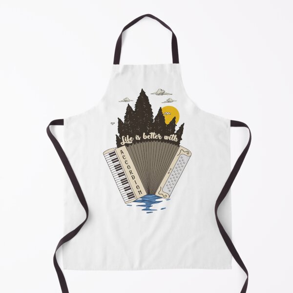 Item preview, Vintage Accordion Player Instrument Landscape Art designed and sold by MrEddie10.