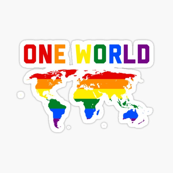 One World Rainbow Pride - LGBTQ Pride - Pride Fest Sticker