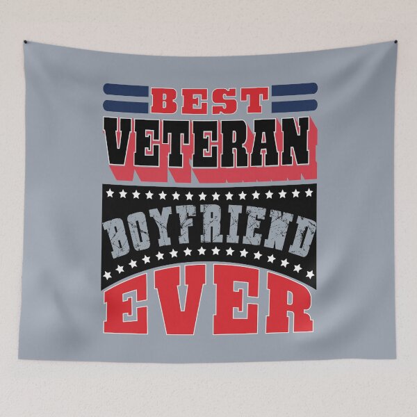 Item preview, Best Veteran Boyfriend Ever  (V3) - navy army marine quotes designed and sold by DebbisPalette.