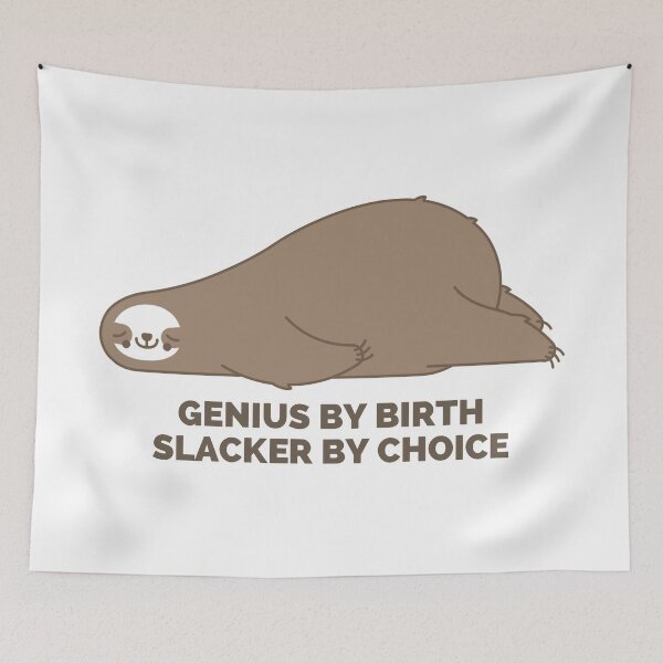Item preview, Genius by birth slacker by choice designed and sold by StudioQ-.