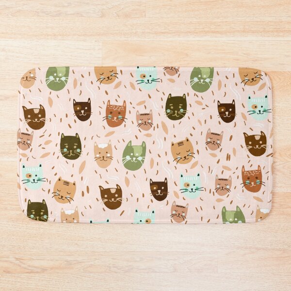 Item preview, Cats pattern retro pink designed and sold by Valeria Frustaci.