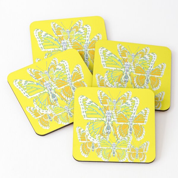 Item preview, YELLOW-ORANGE MONARCH STYLE BUTTERFLIES PATTERN designed and sold by sharlesart.