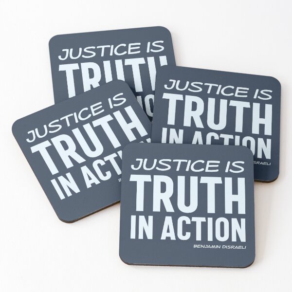 Item preview, Justice is truth in action - Benjamin Disraeli quote (shades of blue) designed and sold by Ofeefee.
