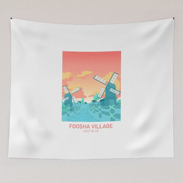 Item preview, One piece Foosha Village - Dawn Island - anime travel poster designed and sold by AnimeDesignX.