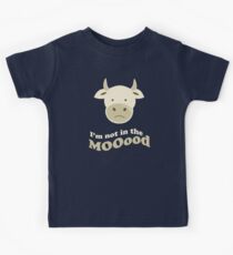 Funny Cow I'm Not In The Mood T Shirt Kids Tee