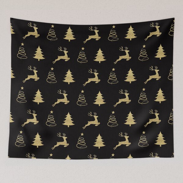 Item preview, Gold Faux Glitter Christmas Trees and Reindeer Pack designed and sold by Felicity-K.