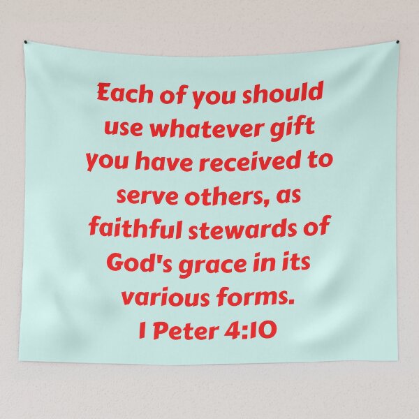 Item preview, Bible Verse 1 Peter 4:10 designed and sold by Prayingwarrior.