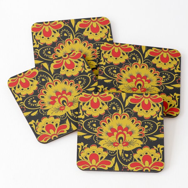 Item preview, Khokhloma flower designed and sold by BooPooBeeDooArt.