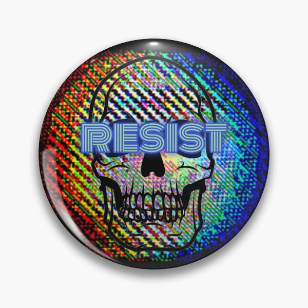Artikelvorschau, Resist Skull Glitchart entworfen und verkauft von quietmagenta.