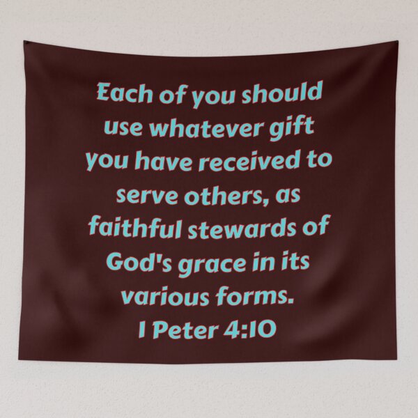 Item preview, Bible Verse 1 Peter 4:10 designed and sold by Prayingwarrior.