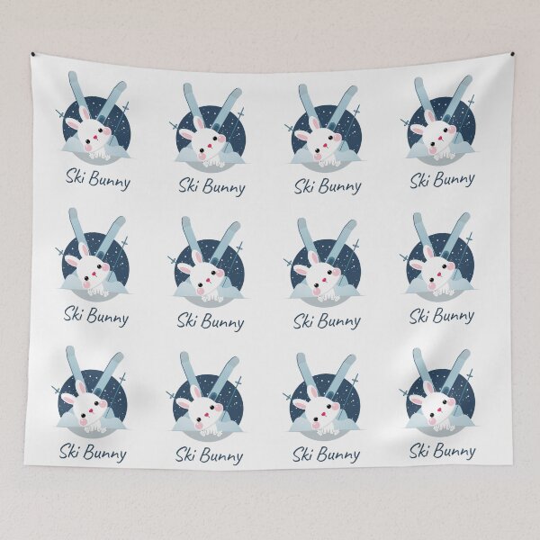 Item preview, Cute baby Bunny Skiing Ski Bunny Design designed and sold by Red-ElYoubi.