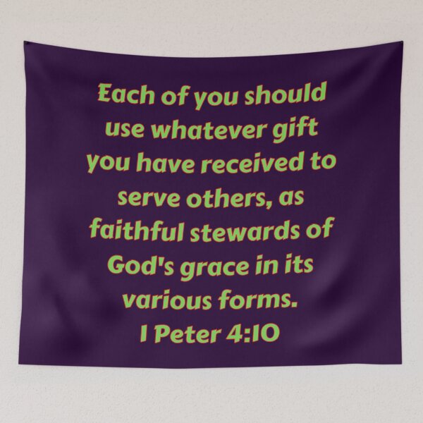 Item preview, Bible Verse 1 Peter 4:10 designed and sold by Prayingwarrior.