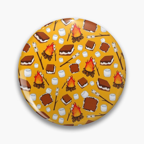 Item preview, Smores Campfire Toasted Marshmallows on Golden Yellow designed and sold by KrisInStitches.
