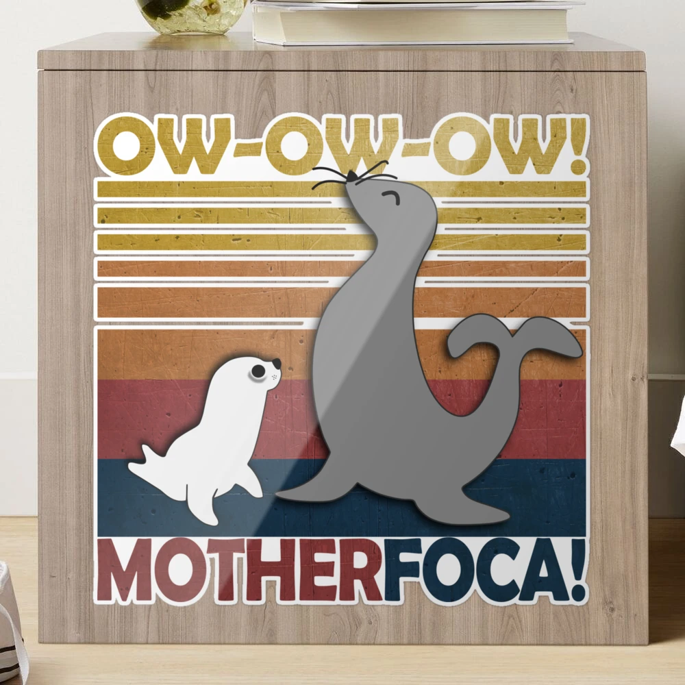 Mother Foca Vintage Funny Retro Seal! Sticker for Sale by Groenendijk |  Redbubble