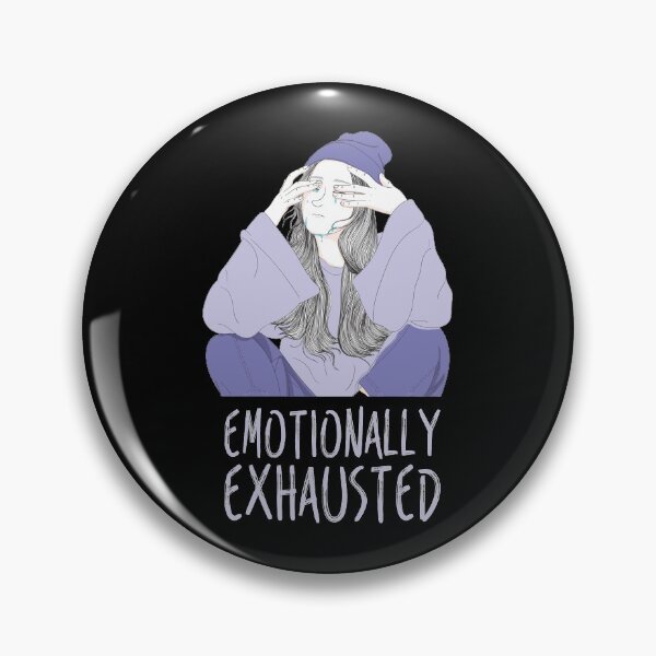 Item preview, Emotionally Exhausted Girl - Powder Blue And Purple - Depression and Anxiety designed and sold by crazycollective.