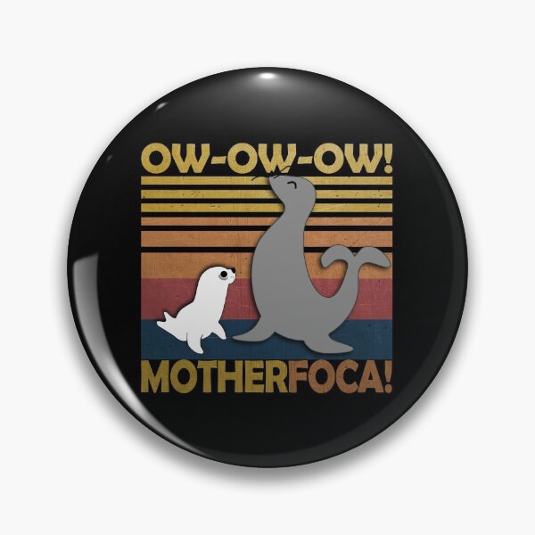 Item preview, Mother Foca Vintage Funny Retro Seal! (on black) designed and sold by Groenendijk.