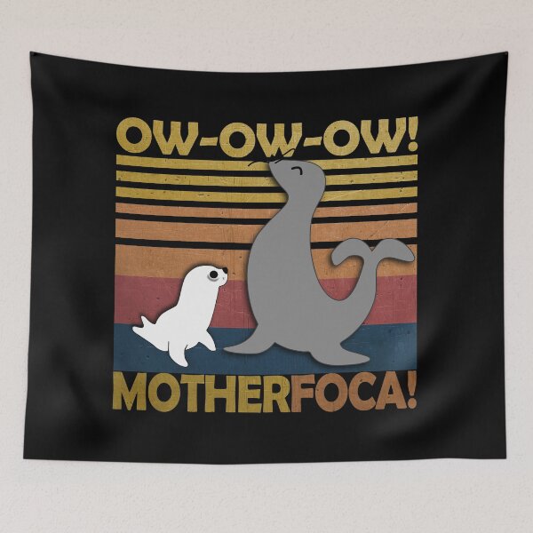 Item preview, ¡Sello retro divertido vintage de Mother Foca! (en negro) designed and sold by Groenendijk.