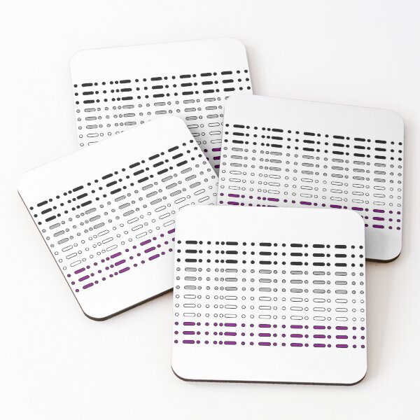 Item preview, Asexual Flag in Morse Code designed and sold by KBwiththeTees.